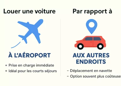 Quels sont les avantages de louer une voiture à l'aéroport par rapport aux autres endroits